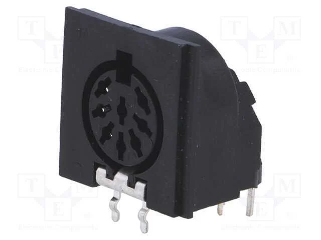 Tomada, Din, Fêmea, Pin: 8, Sistema: 262, Angulares 90, para Pcb