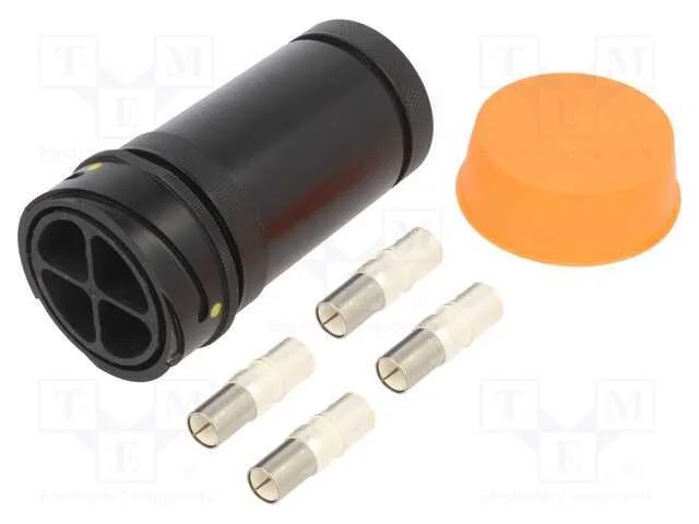 Conector: redondos, ficha, fêmea, PIN: 4, Buccane.
