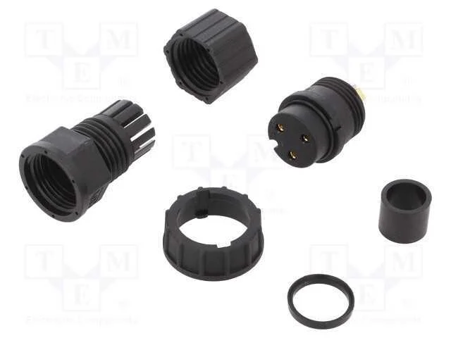 Conector: redondos, ficha, Tamanho D, fêmea, PIN:.