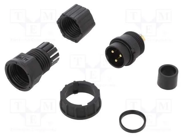Conector: redondos, ficha, Tamanho D, macho, PIN:.