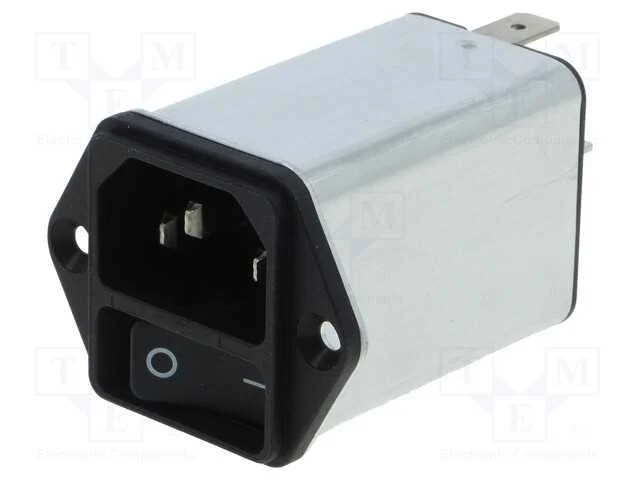 Conector: de alimentação, tomada, macho, 4A, 250V.