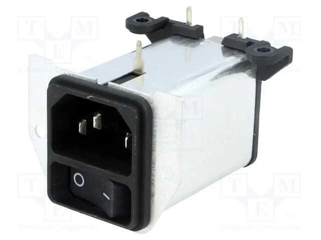 Conector: de alimentação, tomada, macho, 1A, 250V.
