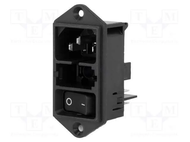 Conector: de alimentação, tomada, macho, 10A, 250.
