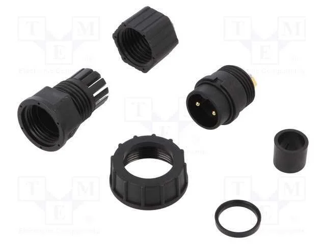 Conector: redondos, ficha, Tamanho D, macho, PIN:.