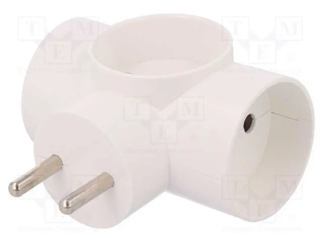 Conector: de alimentação, multiplicador, 2P, 250V.
