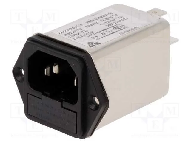 Conector: de alimentação, tomada, macho, 6A, 250V.