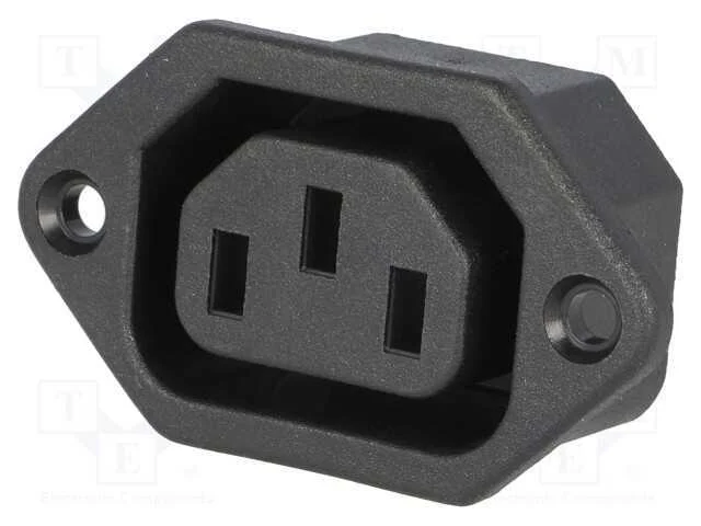 Conector: de alimentação, tomada, fêmea, 10A, 250.