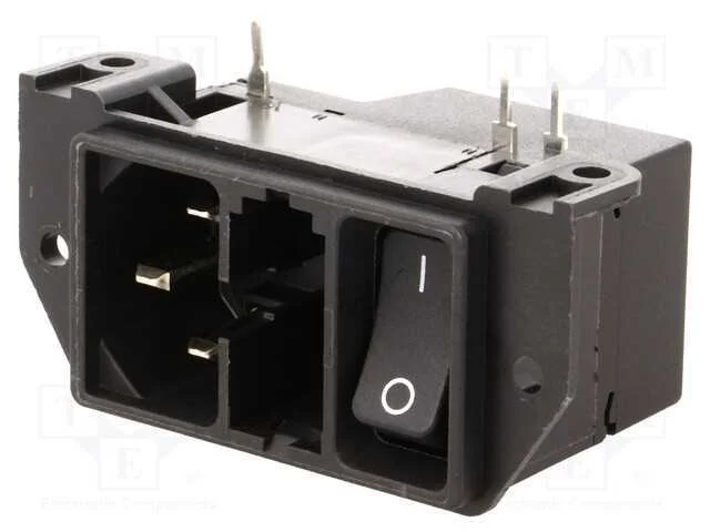 Conector: de alimentação, tomada, macho, 10A, IEC.
