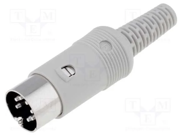 Ficha, Din, Macho, Pin: 7, Sistema: 270, Simples, com Cabo, Solda