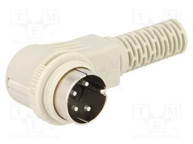 Ficha, Din, Macho, Pin: 4, Sistema: 216, Angulares 90, com Cabo
