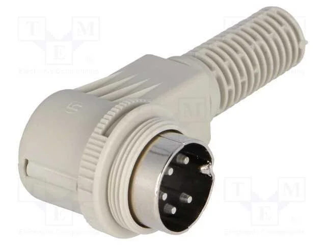 Ficha, Din, Macho, Pin: 5, Sistema: 240, Angulares 90, com Cabo