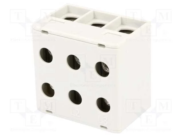 Conector: de carril, 1,5÷50mm2, faixas: 3, braçad.