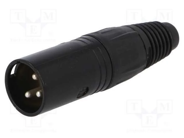 Ficha, Xlr, Macho, Pin: 3, Simples, com Cabo, Solda, 16a, 3,5÷8mm, X