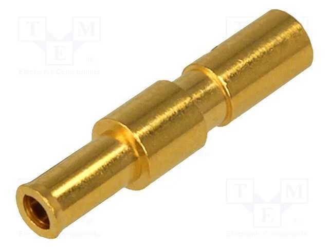 Contacto, fêmea, liga em cobre, dourado, 24AWG÷20.