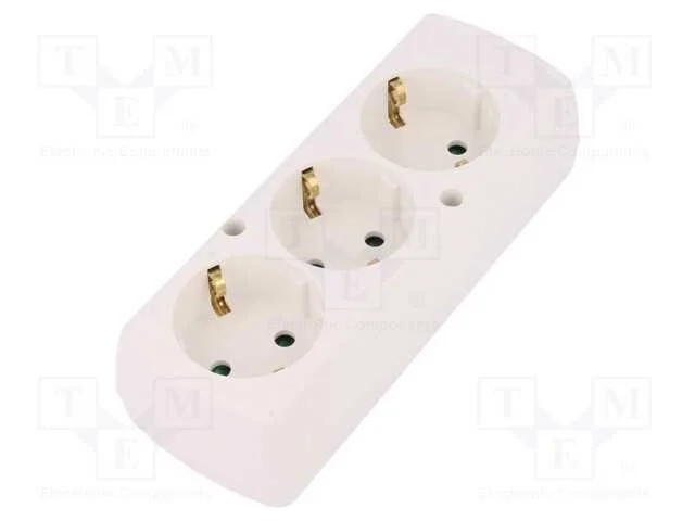 Conector: de Alimenta&ccedil;&atilde;o, F&ecirc;mea, Multiplicador, 2p+Pe, 250vac, 16a