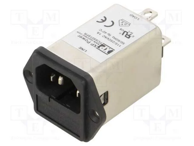 Conector: de alimentação, tomada, macho, 1A, 250V.
