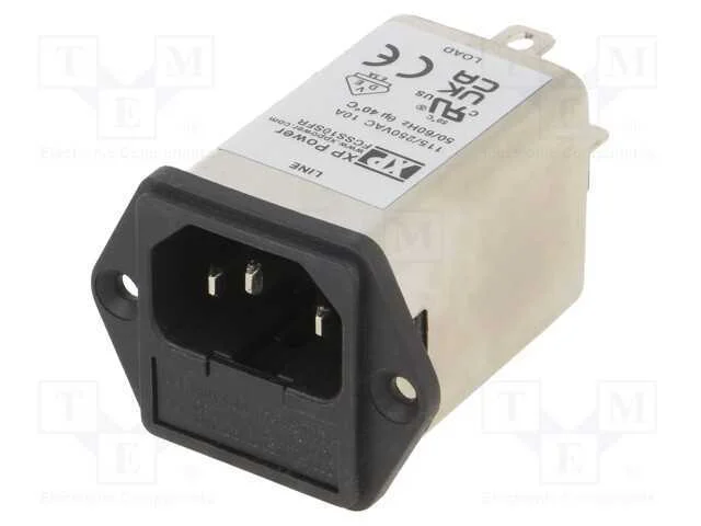 Conector: de alimentação, tomada, macho, 10A, 250.