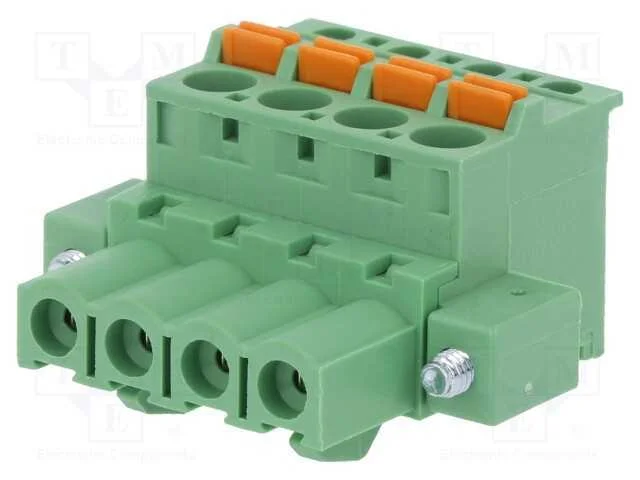 Bloco Terminal Separável, 5,08mm, Faixas: 4, Angulares 90, Ficha