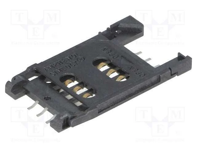 Conector: para Cartões, Sim, com Pega Articulada, Smt, Pin: 6