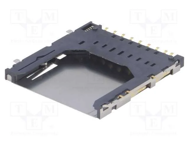 Conector: para Cartões, Sd, Push-Push, Smt, para Pcb, Dourado, 0,5a