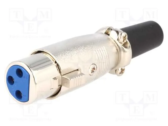 Ficha, Xlr, Fêmea, Pin: 3, Simples, com Cabo
