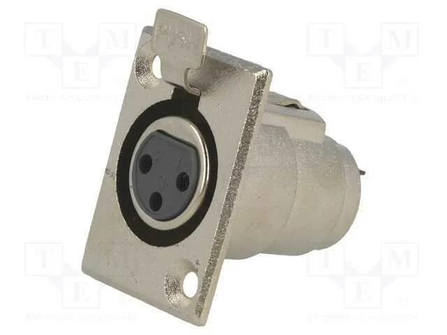 Tomada, Xlr, Fêmea, Pin: 3, Solda, Norma Xlr, Dia.Aber.Fix: 3mm