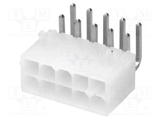 Tomada, Fio-Placa, Macho, Mini-Fit Jr, 4,2mm, Pin: 10, Tht, 13a