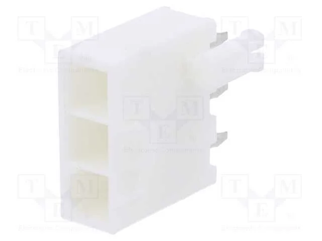 Tomada, Fio-Placa, Macho, Mini-Fit Jr, 4,2mm, Pin: 3, Tht, 9a