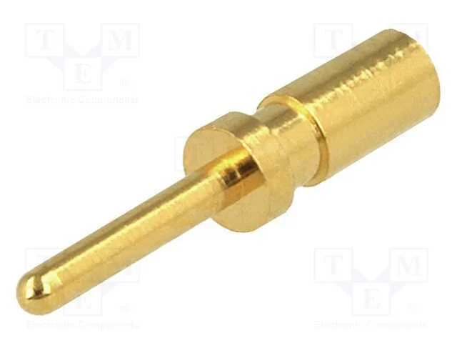 Contacto, macho, liga em cobre, dourado, 24AWG÷20.