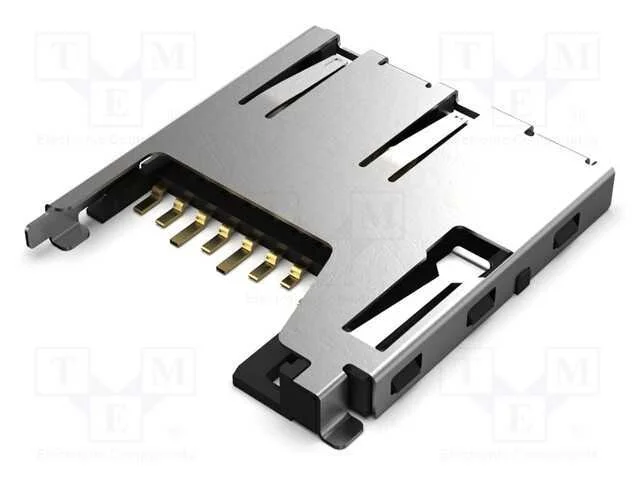 Conector: para Cartões, Microsd, Push-Push, Smt, Gold Flash, Pin: 8