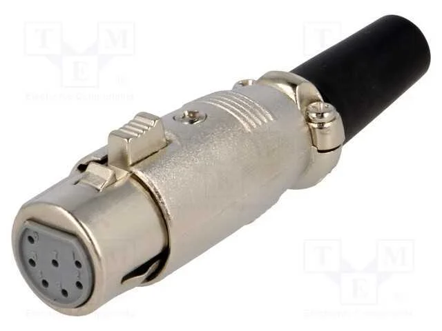 Ficha, Xlr, Fêmea, Pin: 7, Simples, com Cabo