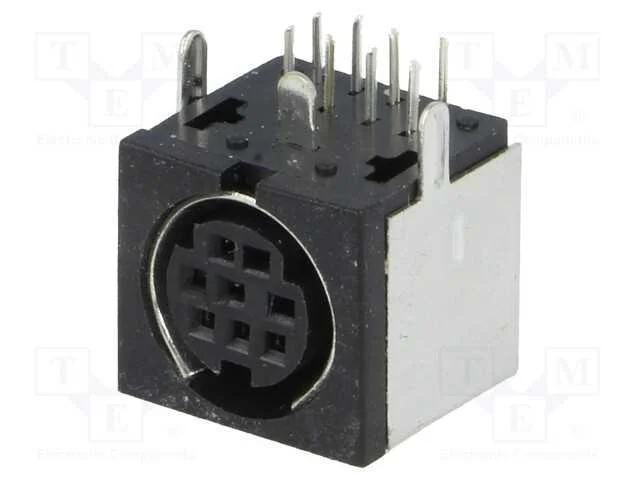 Tomada, Din Mini, Fêmea, Pin: 8, Blindadas, Tht, para Pcb, 100v, 1a
