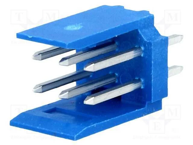 Tomada, Fio-Placa, Macho, He14, 2,54mm, Pin: 6, Tht, 3a, Estanhado