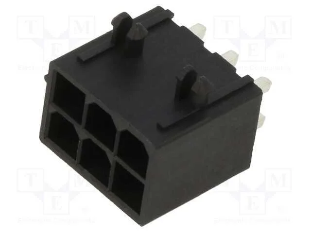 Tomada, fio-placa, macho, Mini-Fit Jr, 4,2mm, PIN.