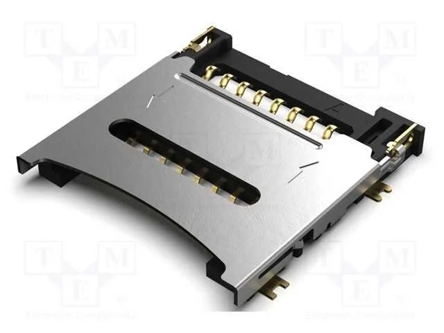Conector: para Cartões, Microsd, com Tampa Articulada, Smt, Pin: 8