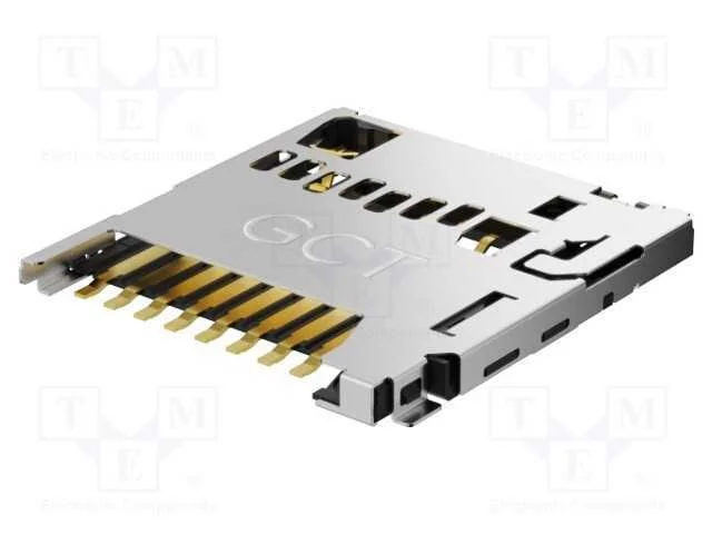 Conector: para Cartões, Microsd, Push-Push, Smt, Gold Flash, Pin: 8