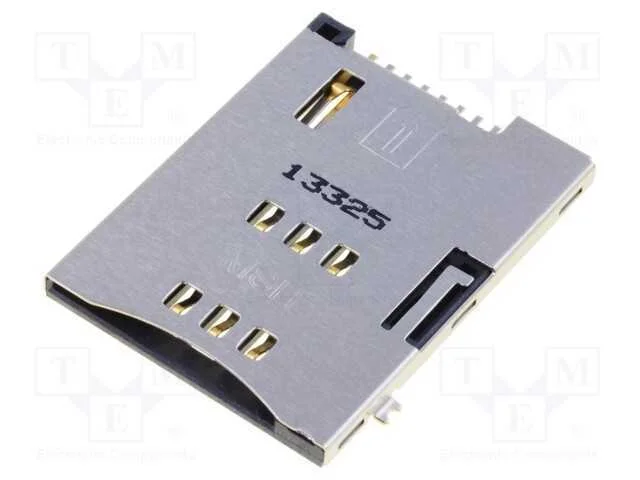 Conector: para Cartões, Sim, Blindadas,Push-Push, Smt, Dourado