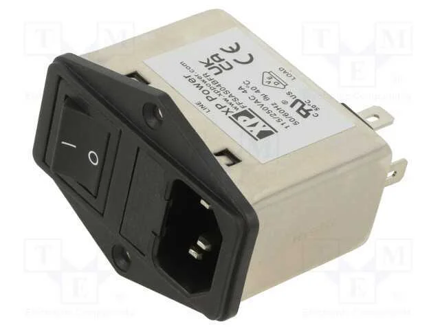Conector: de alimentação, tomada, macho, 4A, 250V.