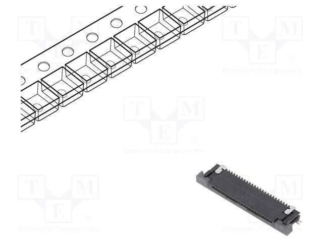 Conector: Ffc/Fpc, Horizontais, Pin: 24, Contactos Superiores,Zif