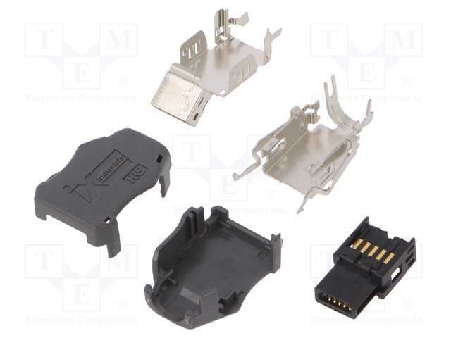 Conector: Ix Industrial, Ficha, Ix, Fêmea, Pin: 10, A, Dourado, Solda