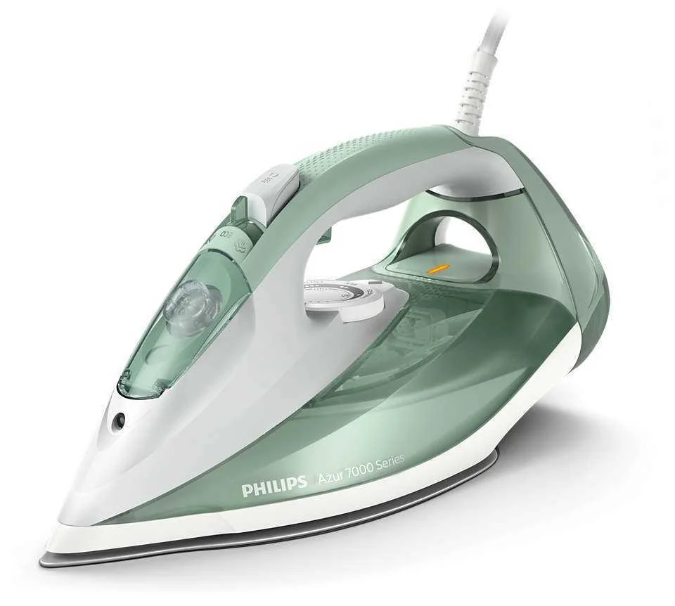 Philips 7000 Series Dst7012/70 Iron Steam Iron Steamglide Plus Soleplate 2600 W Green  Grey