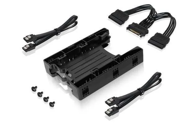 Einbaurahmen Icydock  2x6,3cm Ide/Satad In 3,5" Hdd/Ssd Sw