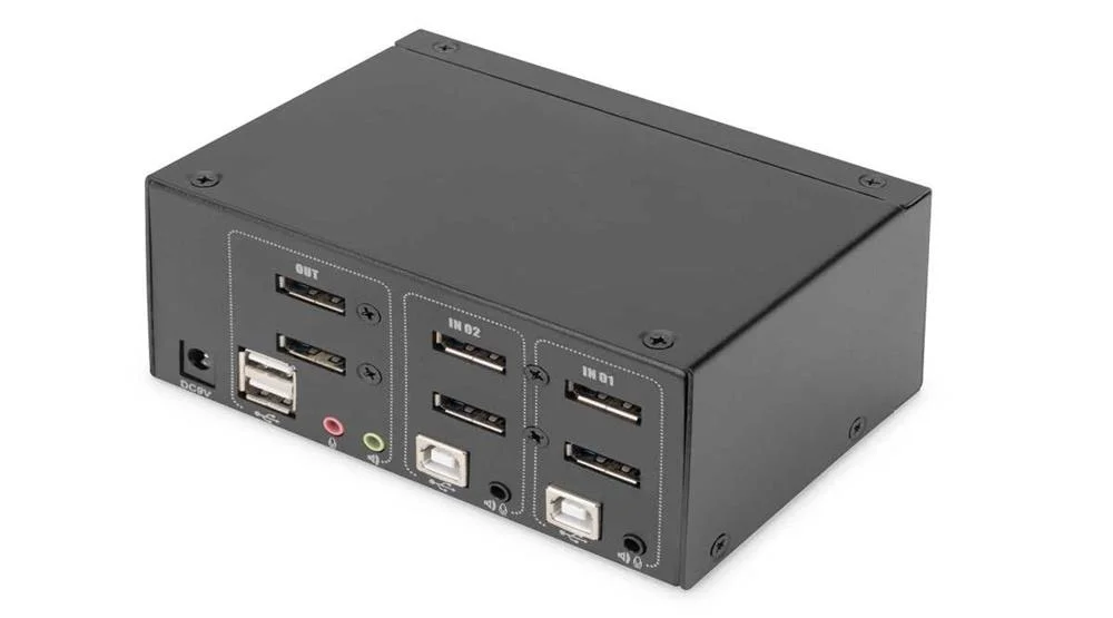 DIGITUS DS-12862 CHAVEADOR KVM PRETO