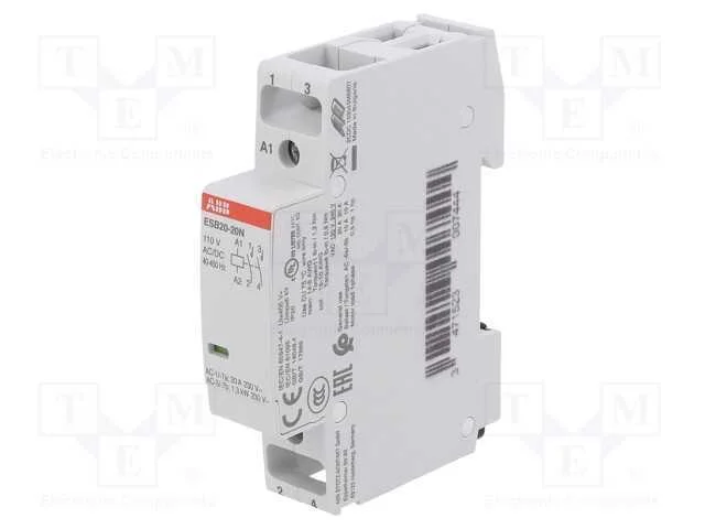 Contator: 2-De Polo de Instalação, 20a, 110vac, 110vdc, No X2