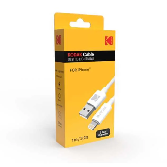 Cabo USB-A Macho - Lightning Macho 1 metro - KODAK