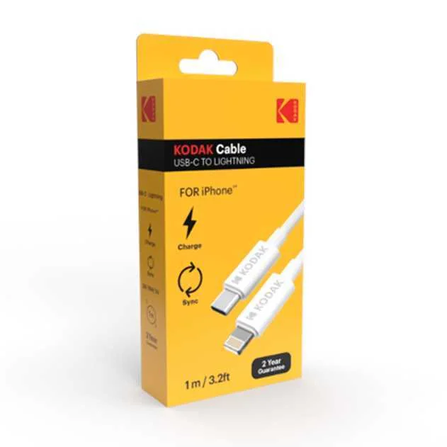 Cabo USB-C Macho - Lightning Macho 1 metro - KODAK