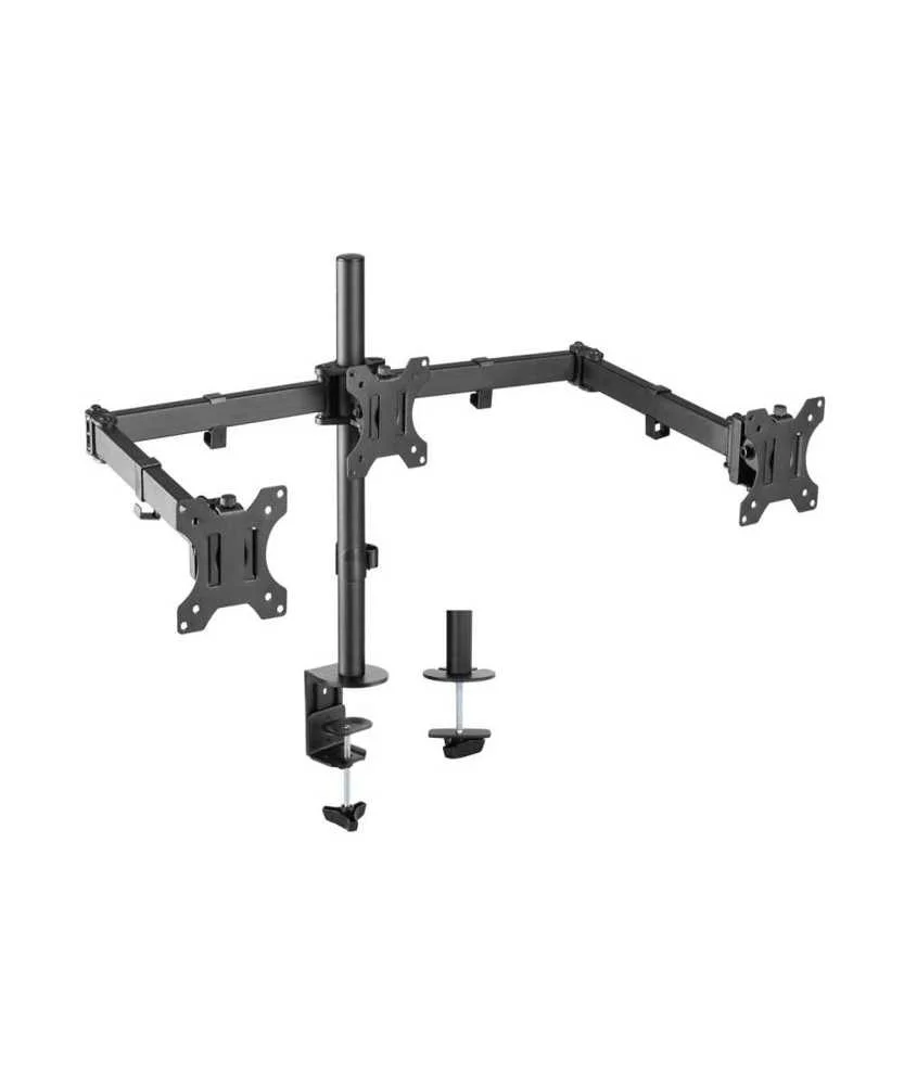 Suporte Tv Aisens Suporte de Mesa Eco Giratorio e Inclinable para 3 Monitores 7kg (3 Pivotes, 2 Braz