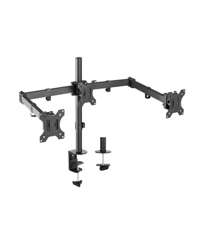 Suporte Tv Aisens Suporte de Mesa Eco Giratorio e Inclinable para 3 Monitores 7kg (3 Pivotes, 2 Braz
