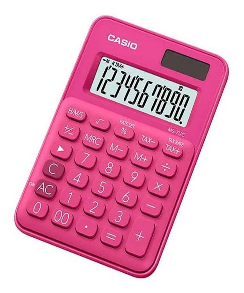 Calculadora Casio Ms-7uc-Rd Vermelho 