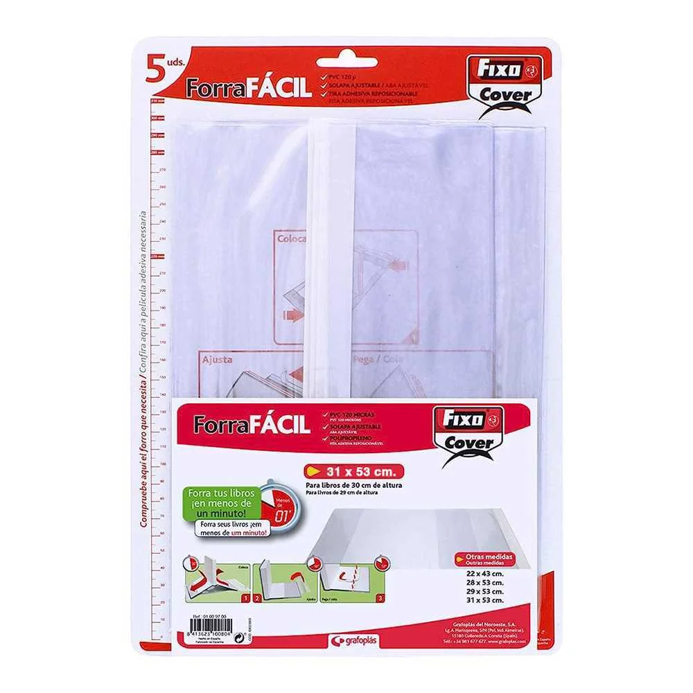 Pack com 5 Folhas de Encadernação Ajustáveis de P.